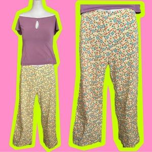 Y2K Fairy Garden Floral Capris